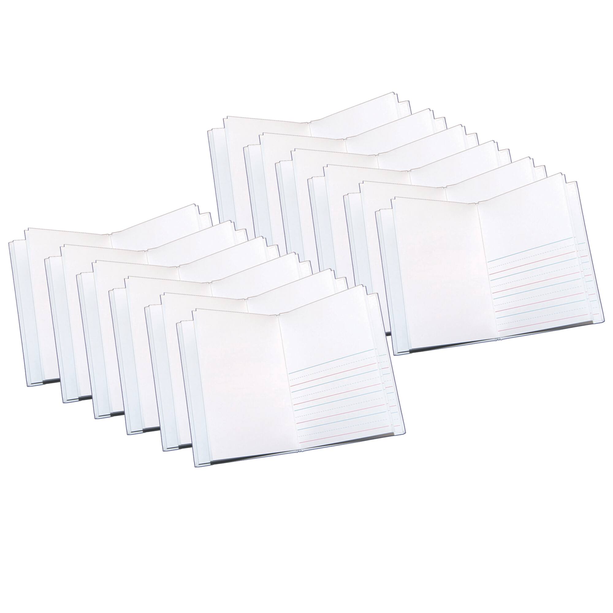 Ashley Productions Hardcover Blank Book Primary Lined, 6" x 8" Portrait, White, Pack of 12